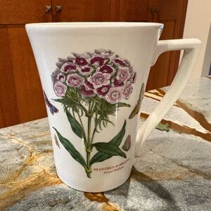 Portmeirion Botanic Garden Mug Dianthus Butterfly Vintage Cup Coffee Tea Floral